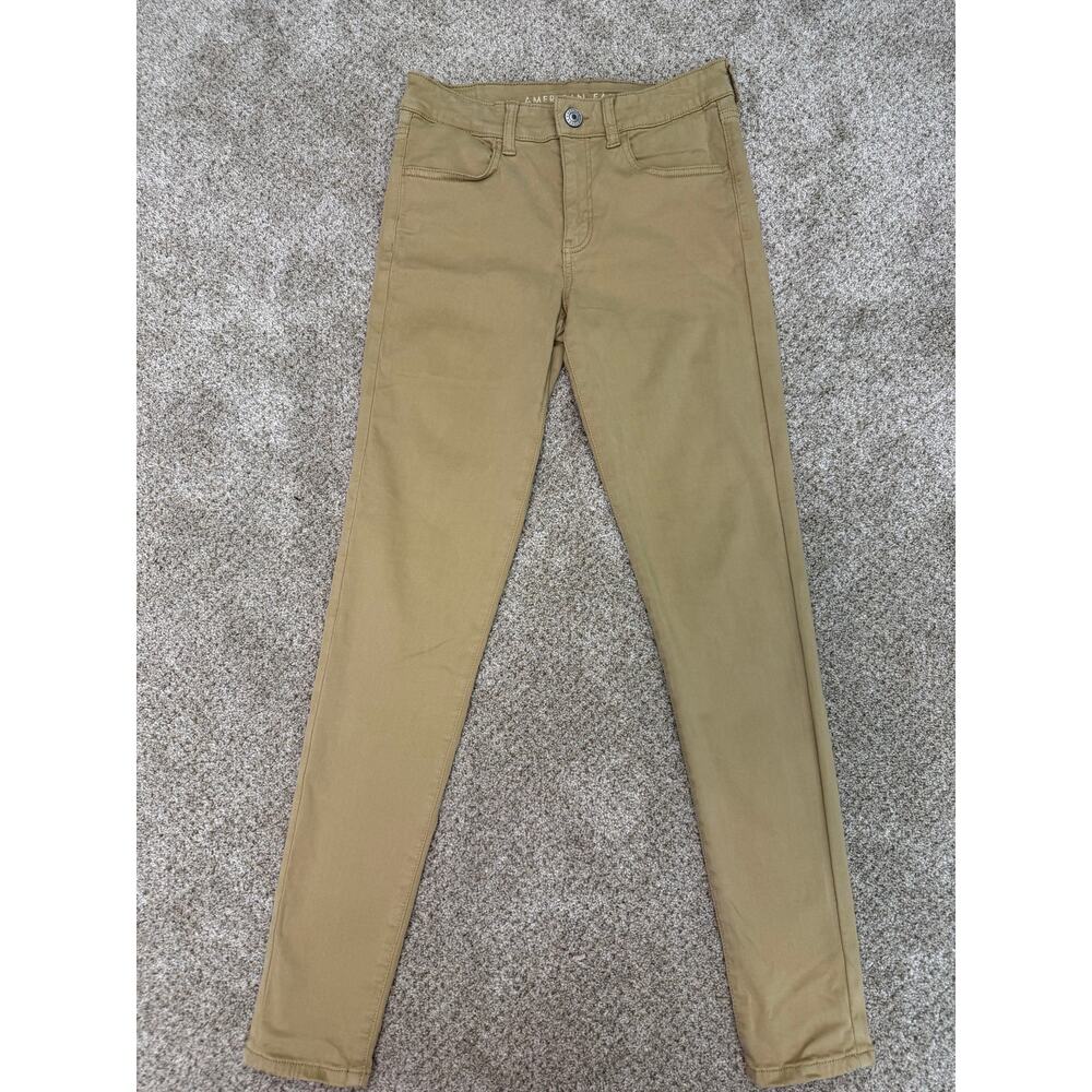 American Eagle Super Stretch Khaki Jeggings Size 6
